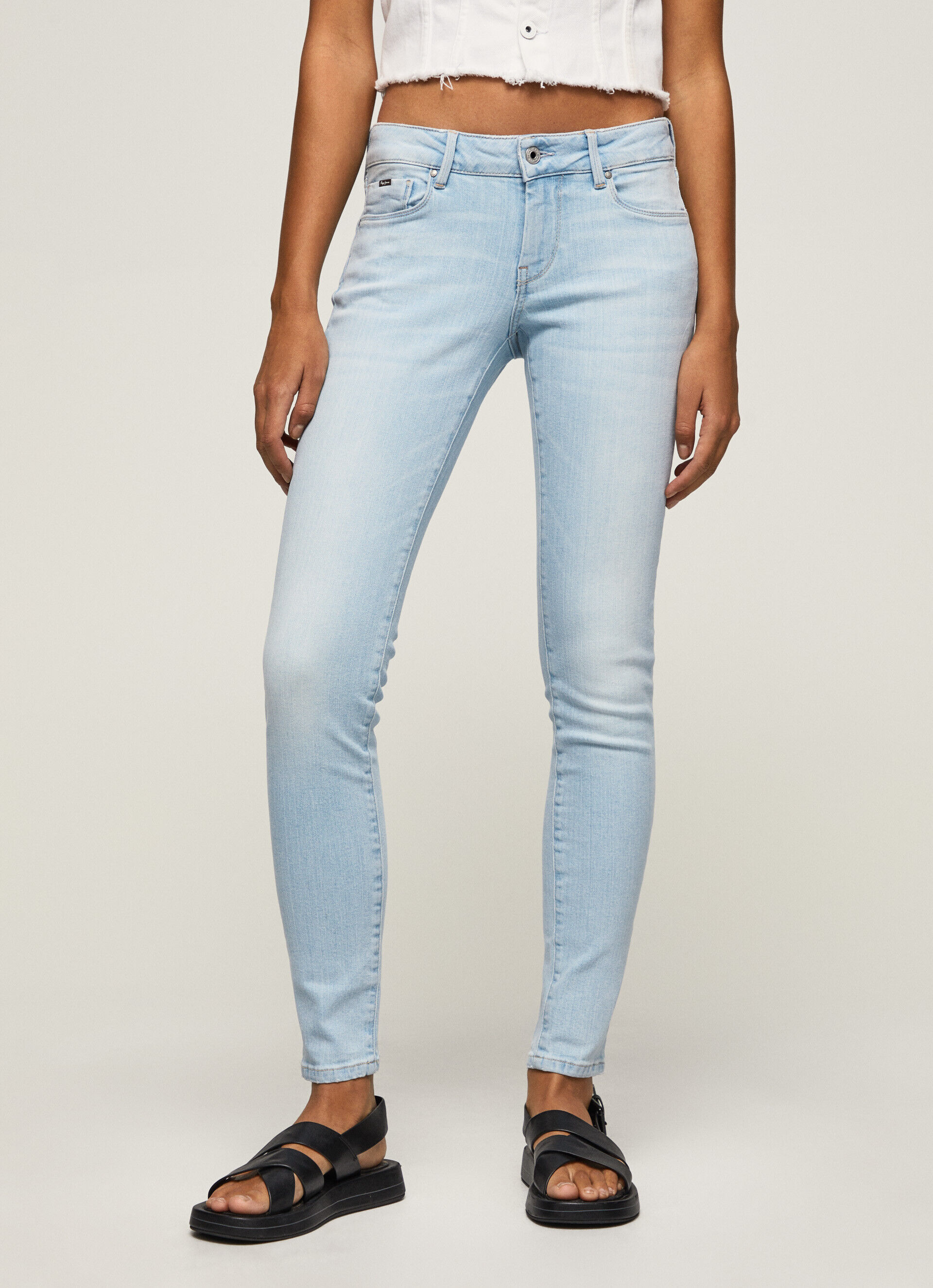 Calça jeans skinny de cintura média SOHO FIT - jeans