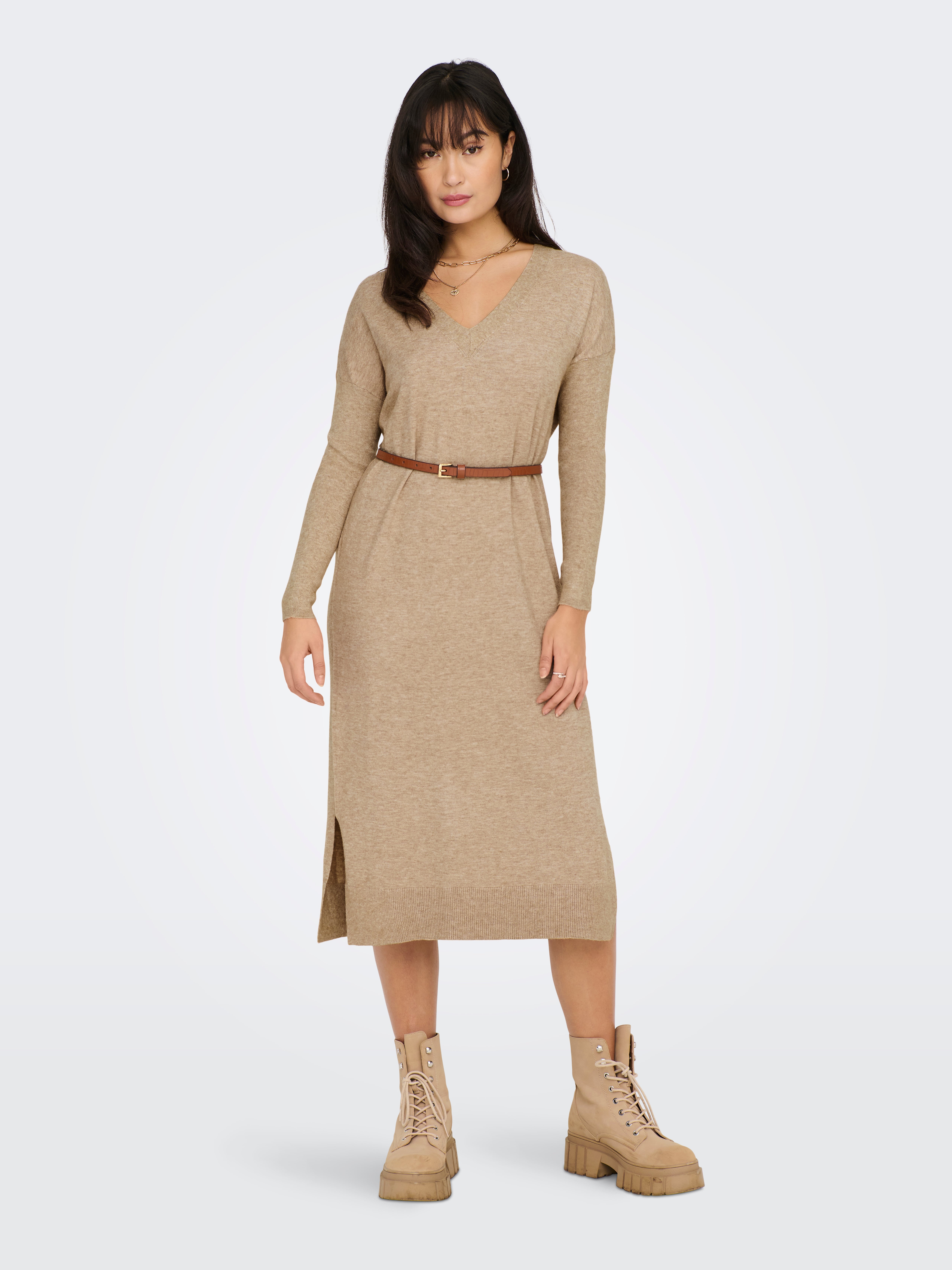 ONLIBI Langes Kleid Toasted Coconut