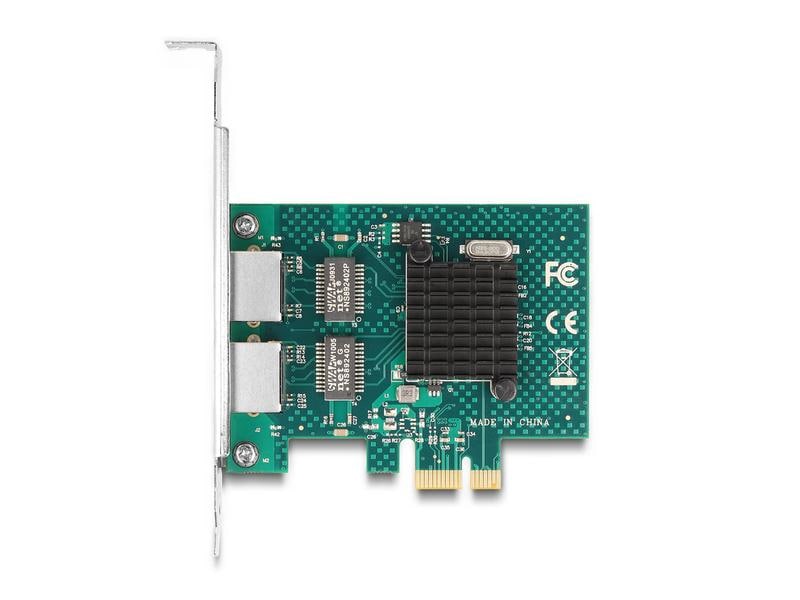 Delock Netzwerkkarte 2x RJ45 Gigabit, PCI-Express x1 Delock PCI Express x1 Karte zu 2 x RJ45 Gigabit LAN BCM
