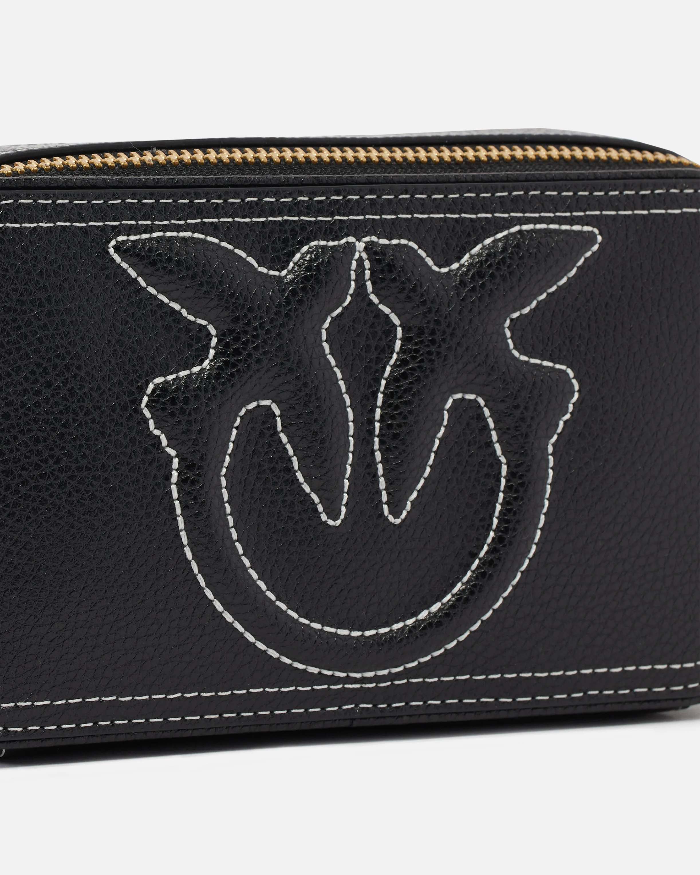 Petit sac à bandoulière avec logo love birds en relief | Noir