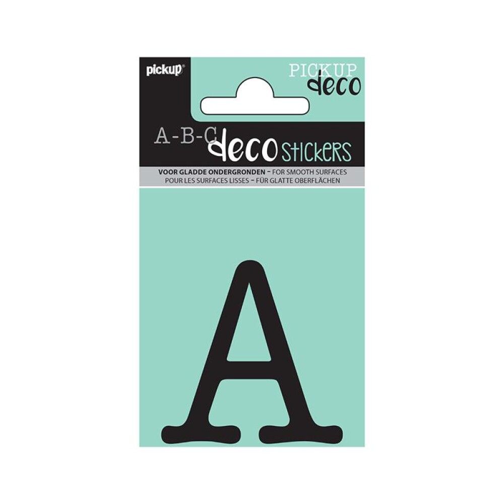BOKSTAV PICKUP ABC DECO MAUD A 60 MM SORT