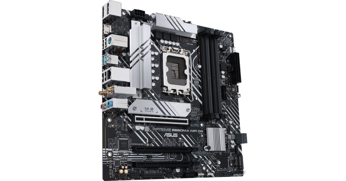 ASUSPRIME B660M-A WIFI D4 socket 1700 moederbord  (RAID, Gb-LAN, WLAN, BT, Sound, µATX)