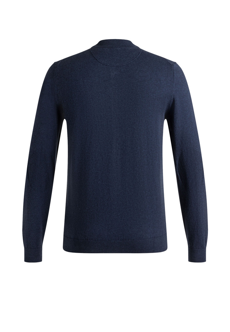 Baseball cardigan zip Blau