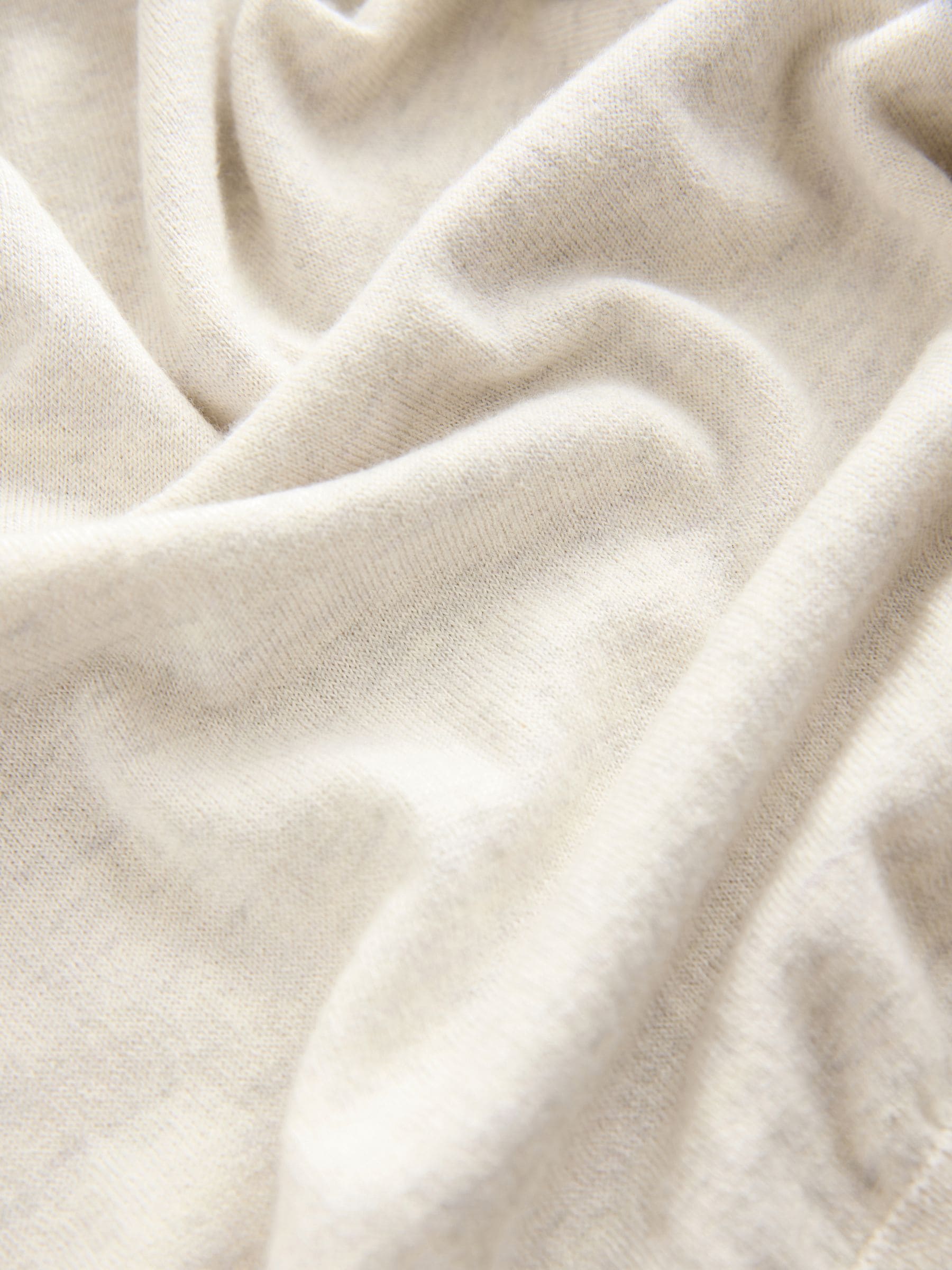 Moutkleurig - Regular Fit Signature Merino Wool Blend Lightweight Crew Jumper