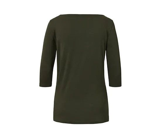 Shirt mit 3/4-Arm, olivgrün