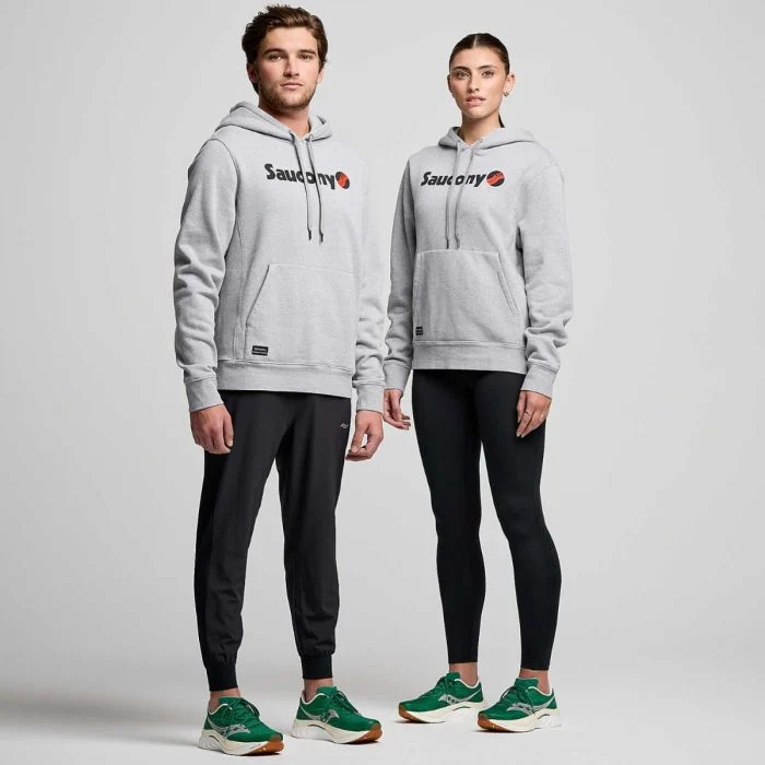 Saucony Unisex Trøjer Recovery Hoody Grå