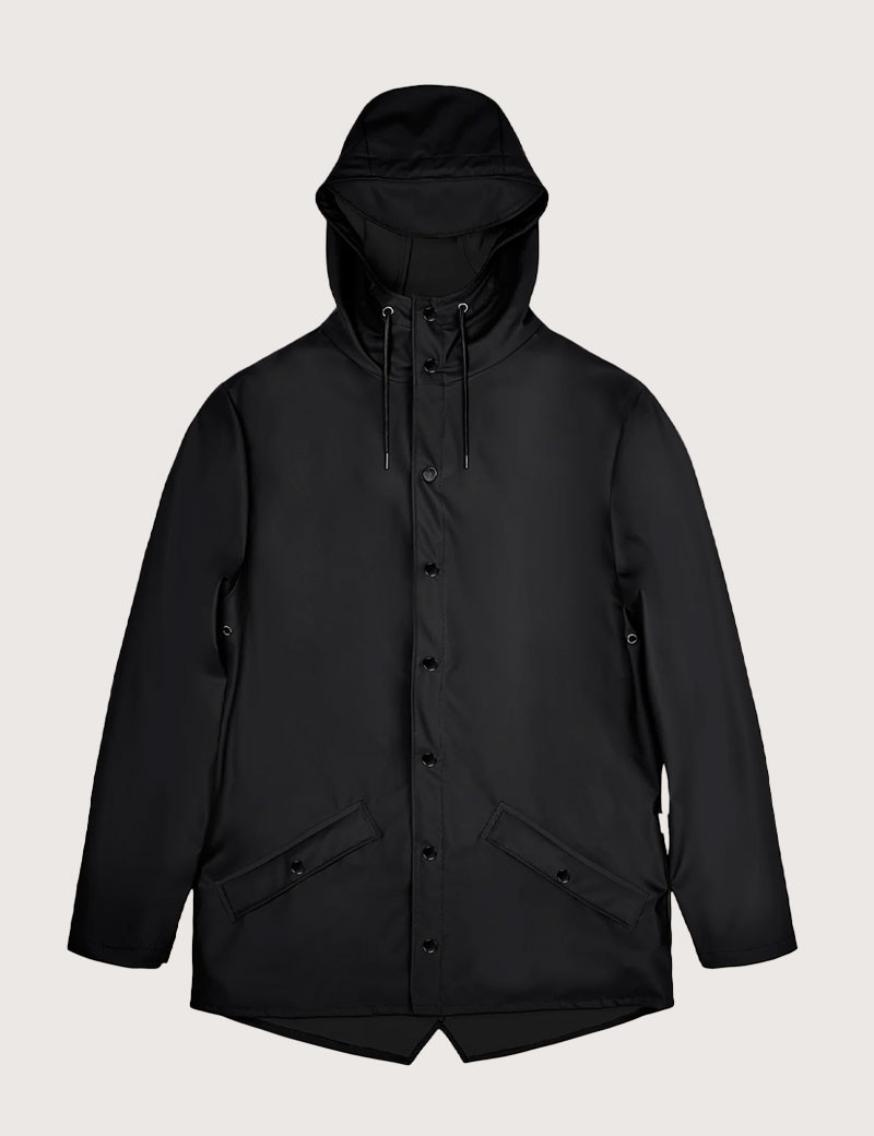 RAINS VESTE IMPERMÉABLE COURTE MIXTE W3 NOIR