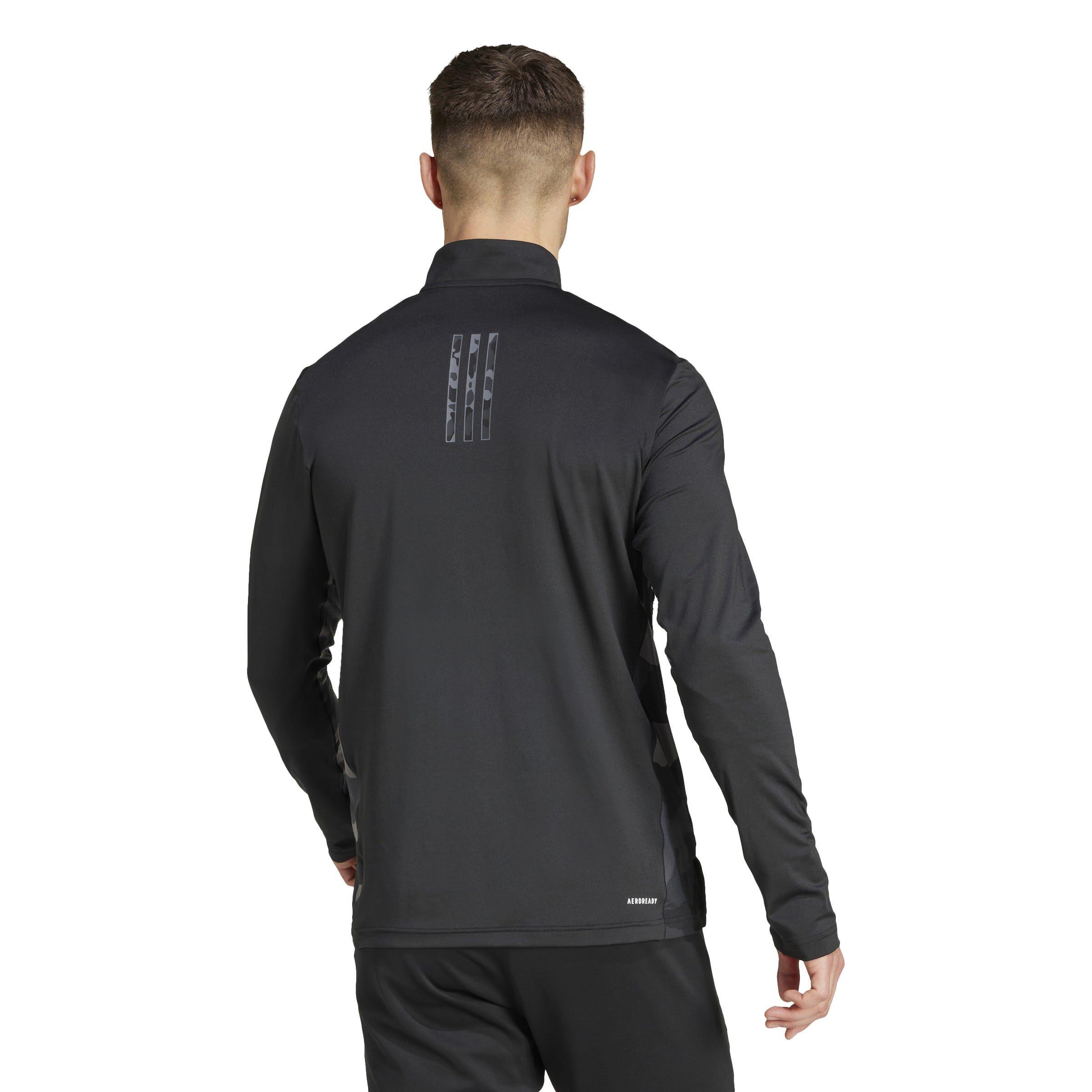 adidas Train Essentials Camo Training 1 4 Zip Longsleeve Mens
