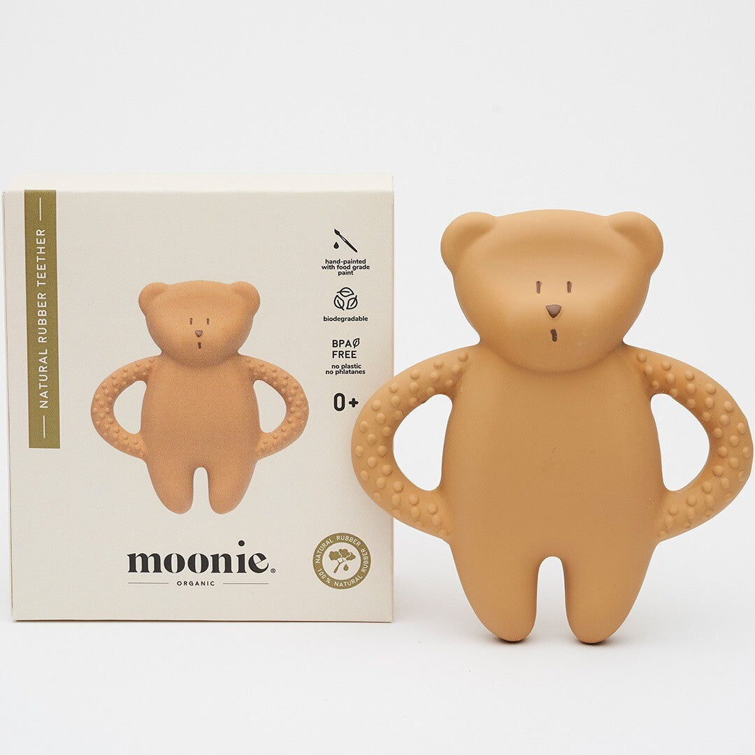 Moonie bijtring bear - cappuccino natur