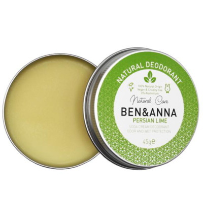 Ben & Anna Natural deodorant creme persian lime (45 gr)