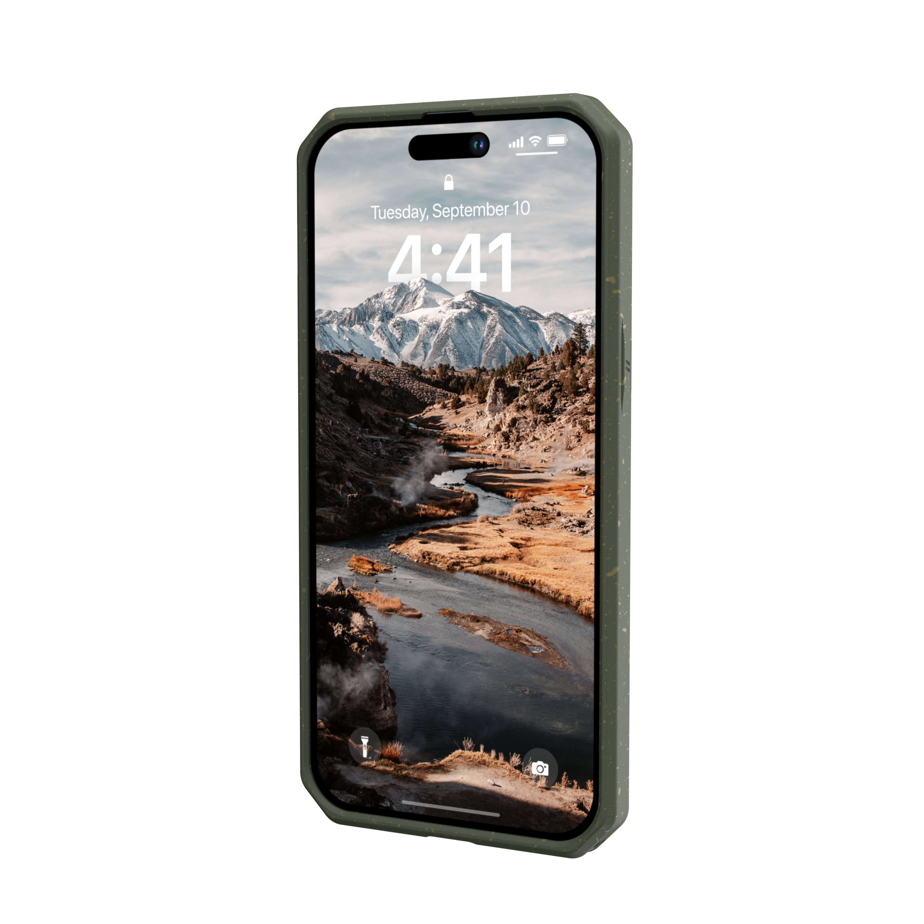 iPhone 14 Pro Max Bio Gummi Schutzhülle Outback Eco Friendly Nachhaltig Kompostierbar (114075117272) - Olive Drab