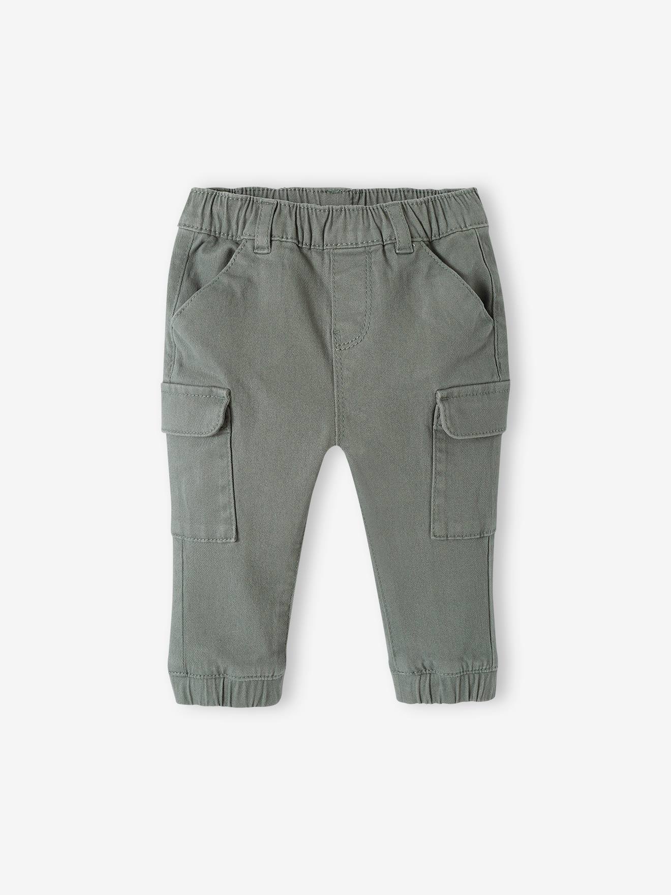 Calça cargo cáqui para bebê