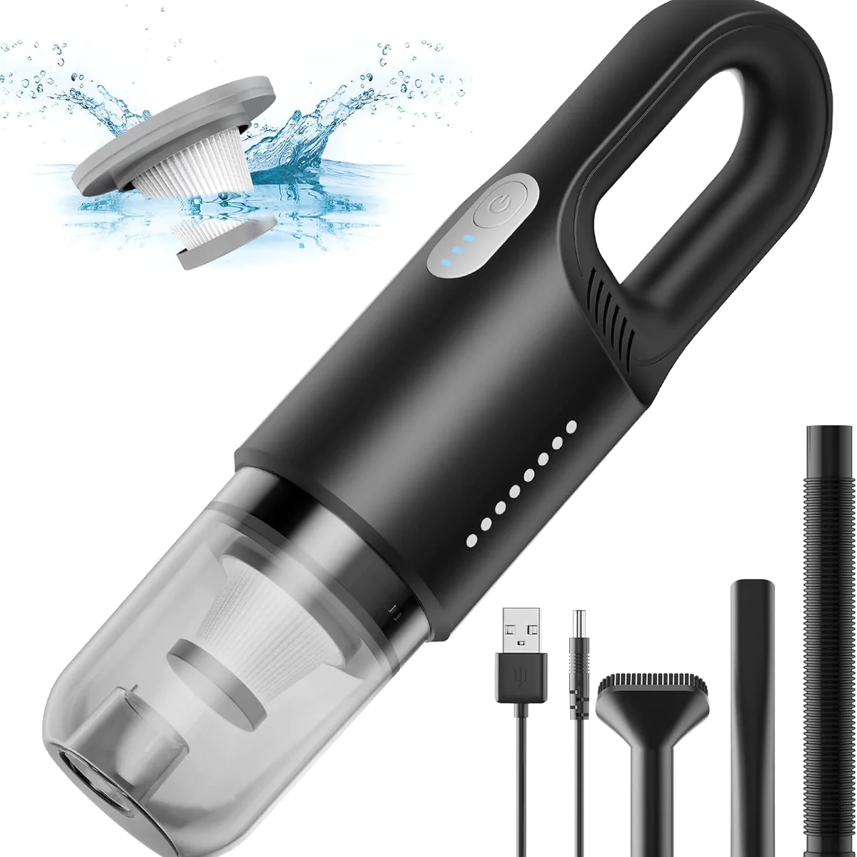 Aspirateur de table sans fil rechargeable 7500PA noir Vendos85
