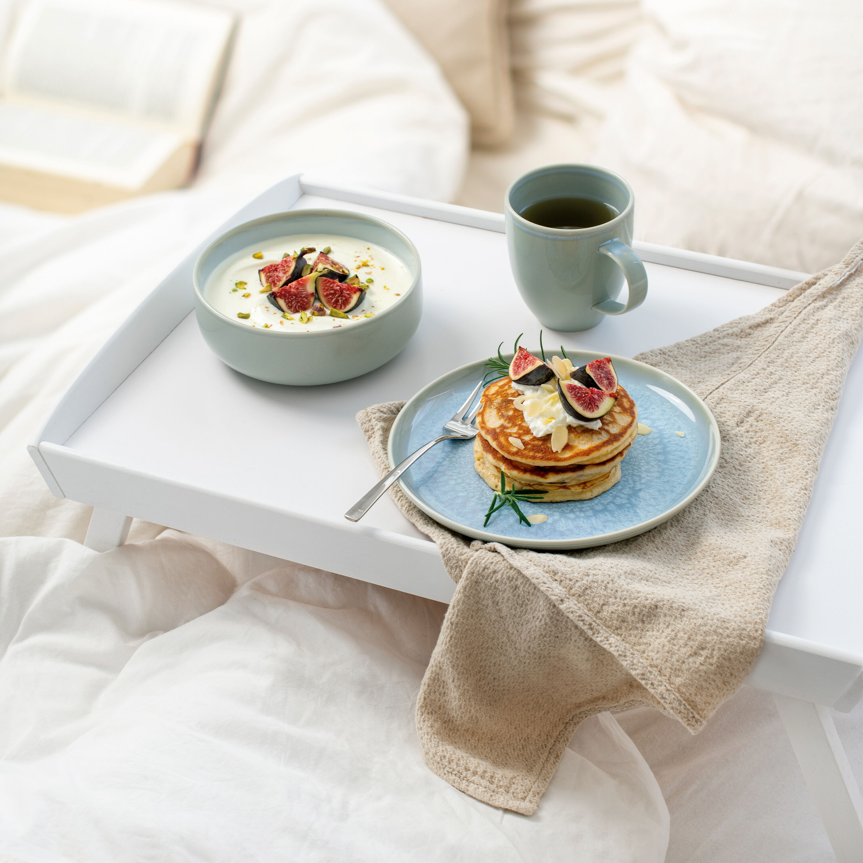 Crafted Appetizer and dessert plate Blue, 8.3'', Premium Porcelain