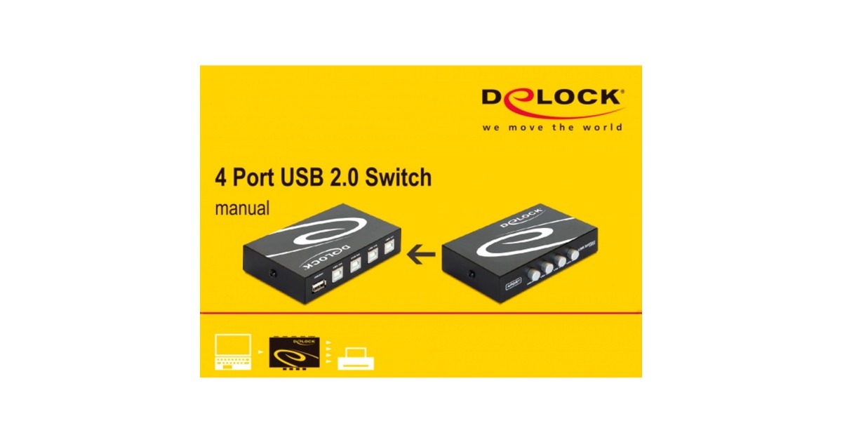 DeLOCKSwitch USB 2.0 4 port manual usb-switch