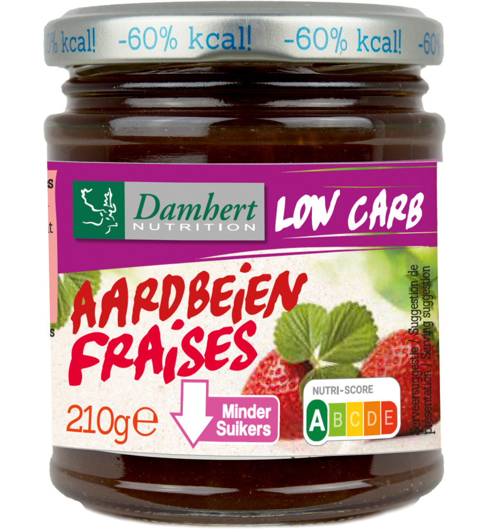 Damhert Dieetconfituur aardbei (210 gr)