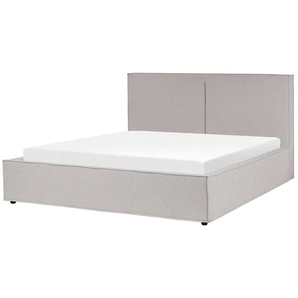 MOISSAC - Bed - Lichtgrijs - 180 x 200 cm - Polyester