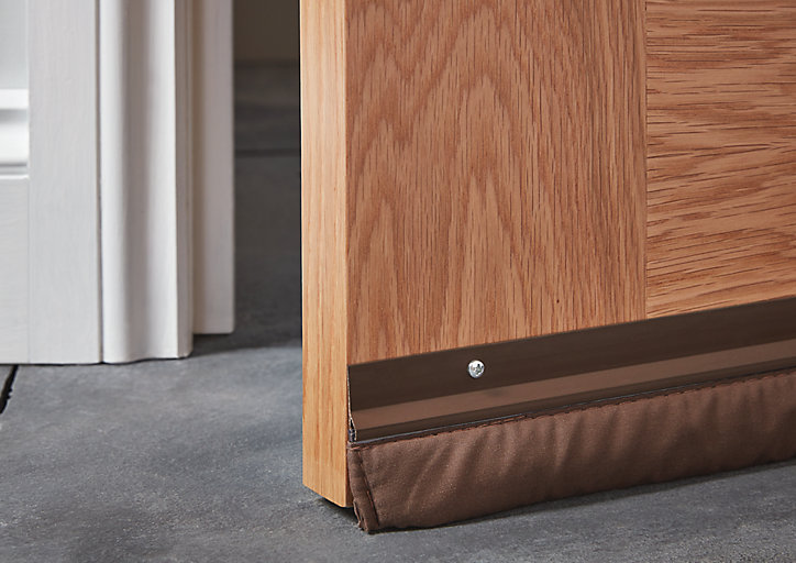 Bas de porte sol irrégulier Diall marron L.93 cm