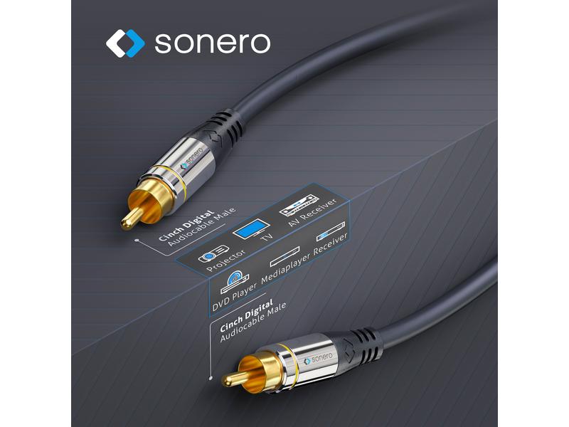 sonero Audio-Kabel Cinch - Cinch 1 m Sonero Cinch auf Cinch Audio Kabel