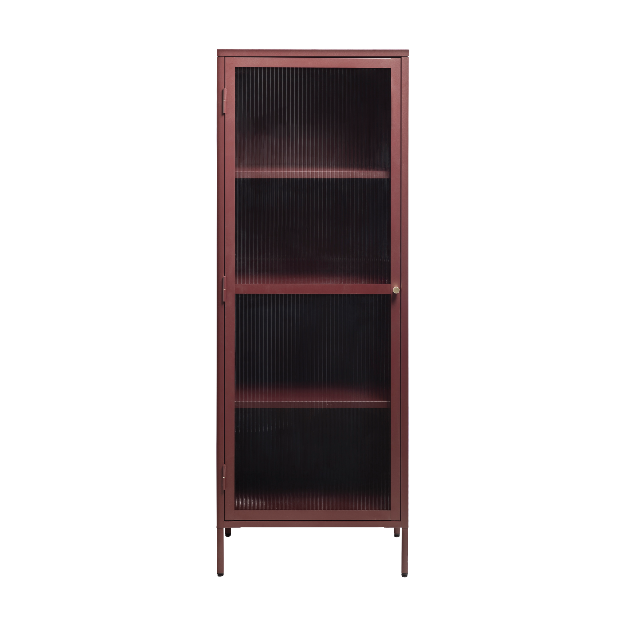 Vitrinekast Omeo 160x58 cm bordeauxrood