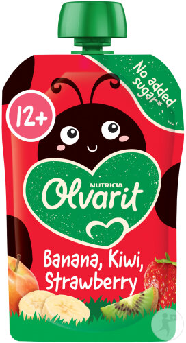 Olvarit Gourde 12m+ Fraise/Banane/Kiwi 100g