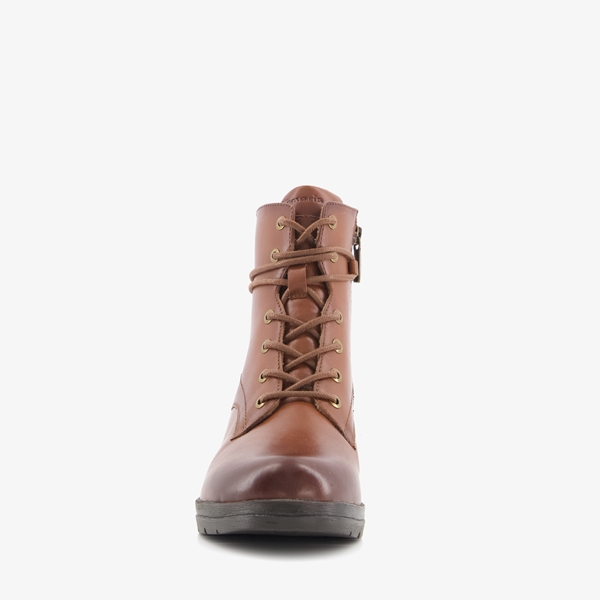 Tamaris Comfort leren veterboots bruin