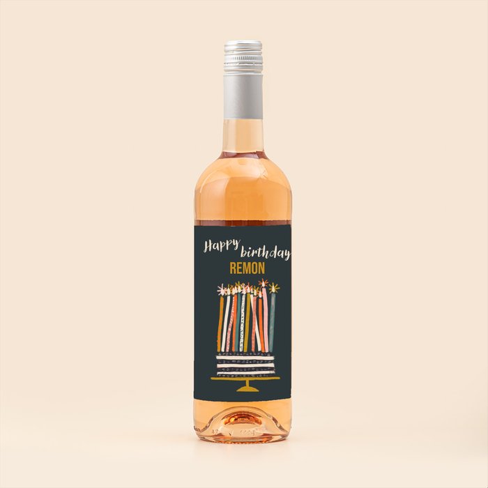 Condado Real | Tempranillo Rosado | Birthday met eigen naam | 750 ml