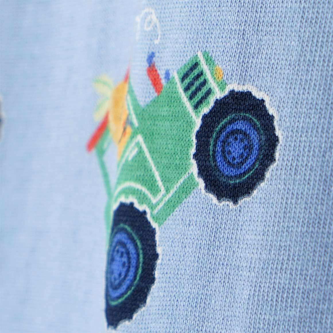 Topolino Jungen T-Shirt mit Traktor-Allover hellblau