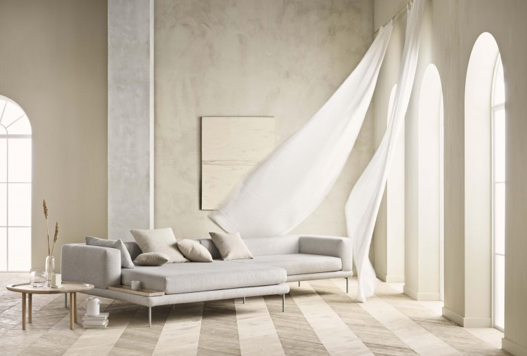 Bolia Trace salontafel Ø75 H38 zwart gebeitst eiken
