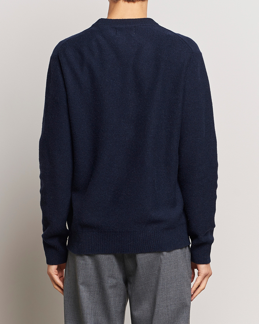 NN07 Nigel Lambswool Knitted Crew Neck Navy Blue