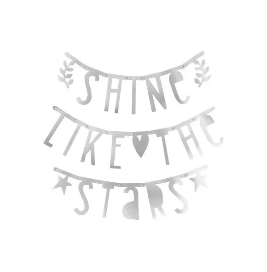 Letter banner zilver #1