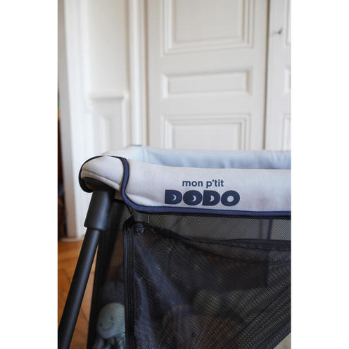 Lit parapluie nomade Naos 60x120 cm Gris - MON P'TIT DODO