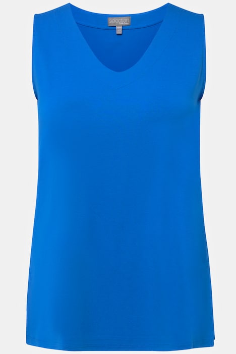 Top, Slim, V-Ausschnitt, ärmellos