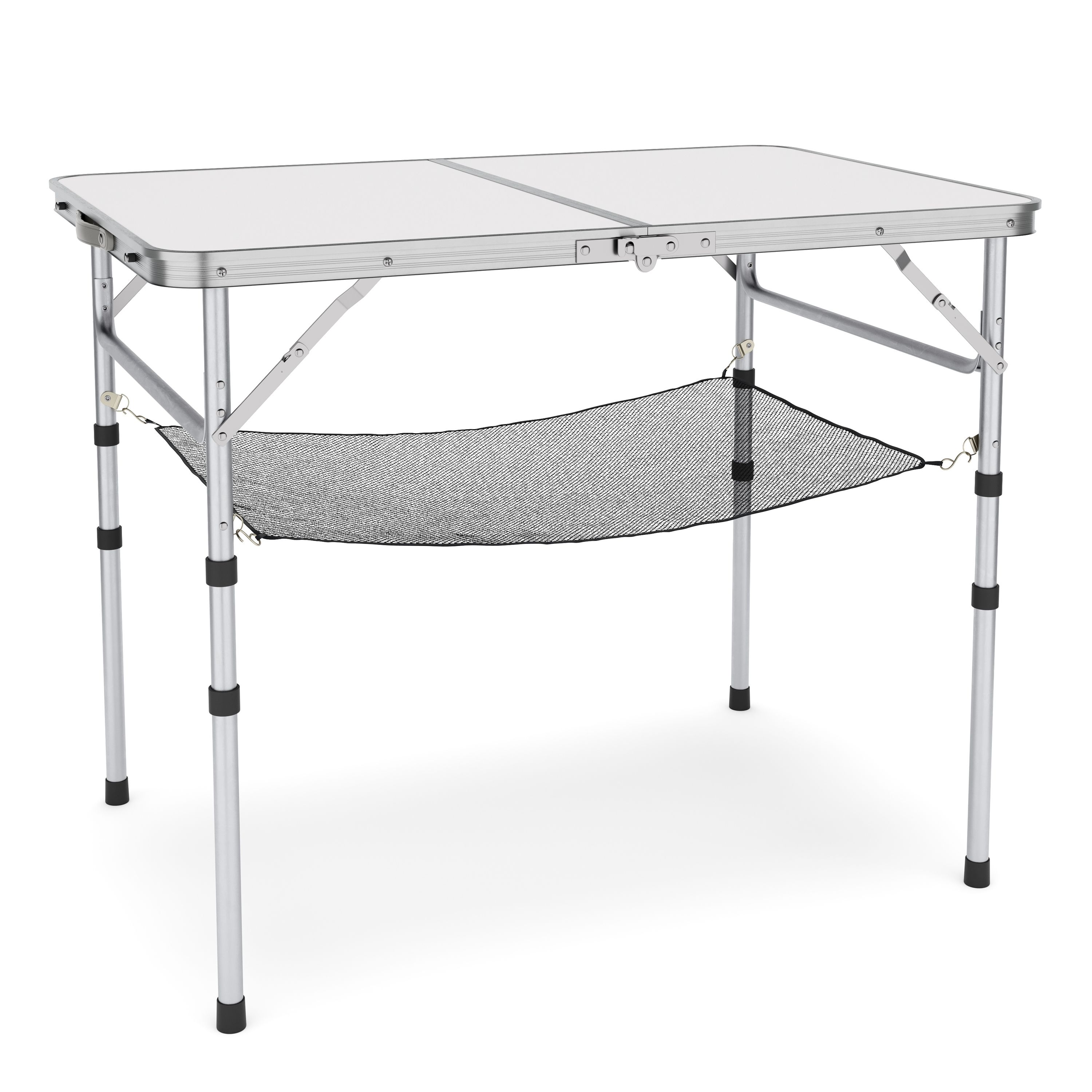 Campingtisch klappbar WILLY höhenverstellbar 90 x 60 cm weiss