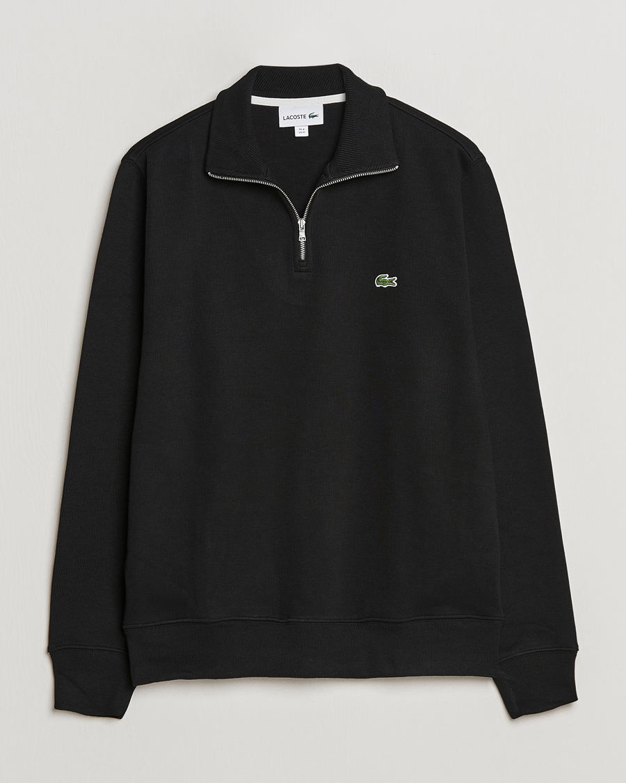 Lacoste Rib Interlock Half Zip Black