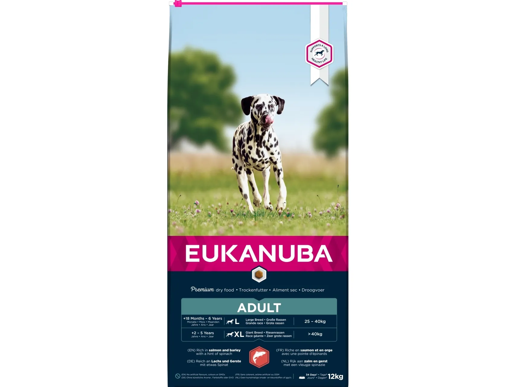 Eukanuba Euk Adult Large Laks og Byg 12 kg