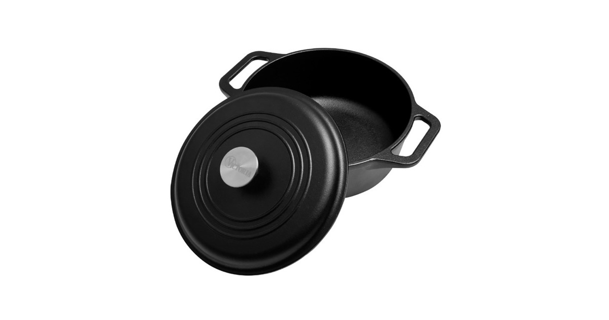 VictoriaDutch Oven, 24 cm 3,8 liter bak-/braadpan  (Zwart/zilver)