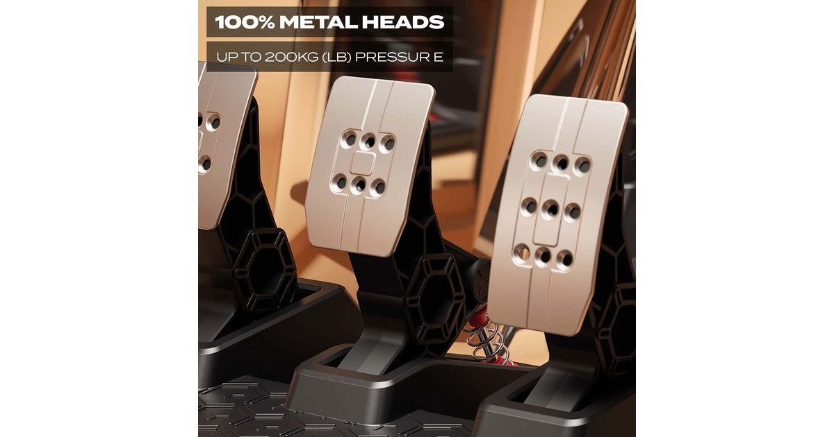 ThrustmasterT3PM pedalen  (Zwart/zilver, Pc, PS4, PS5, Xbox One, Xbox Series X|S)