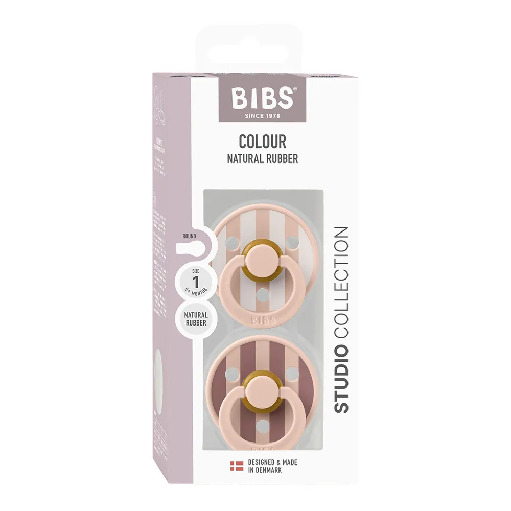 BIBS Studio Colour Block Latex Blush Mix 2 pak - Flere størrelser