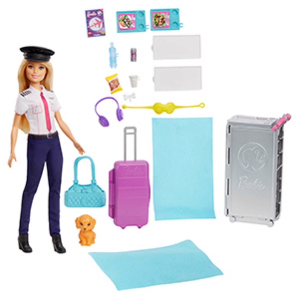 Barbie Traumflugzeug mit Pilotenpuppe