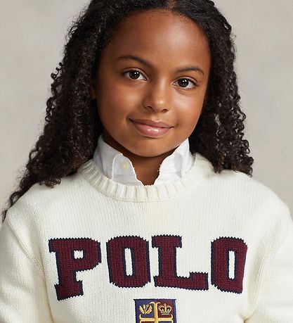 Polo Ralph Lauren Bluse - Strick - Creme m. Polo