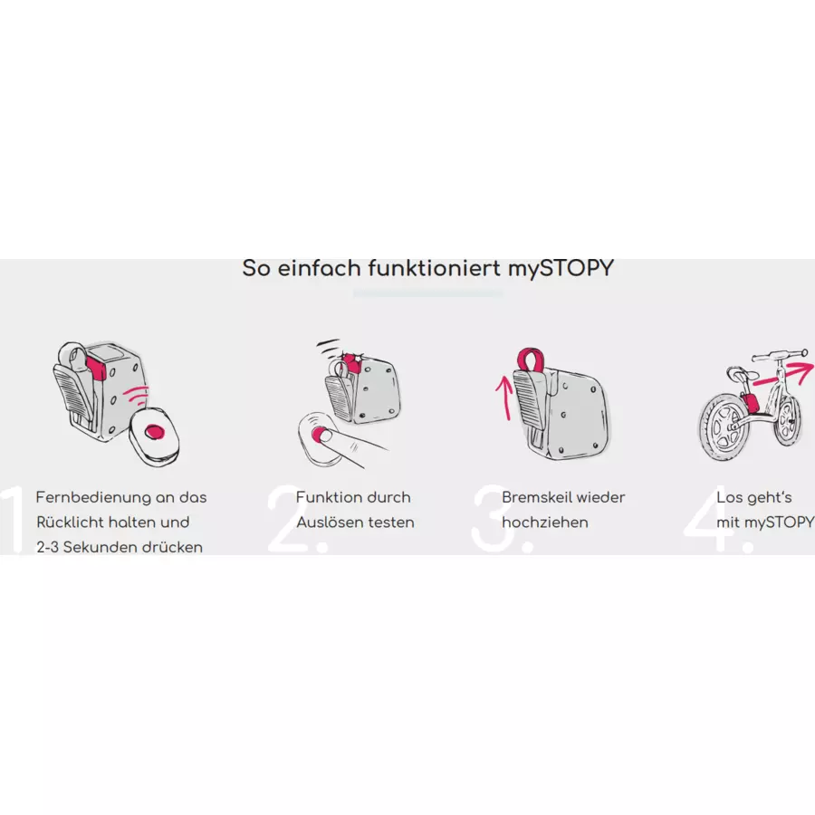mySTOPY Laufrad Bremse für PUKY LR 1L schwarz