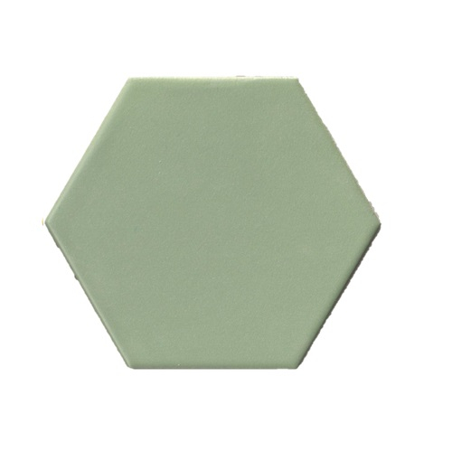 Terre D'Azur Hexagonale vloertegel licht groen 15x17cm hexagon F43