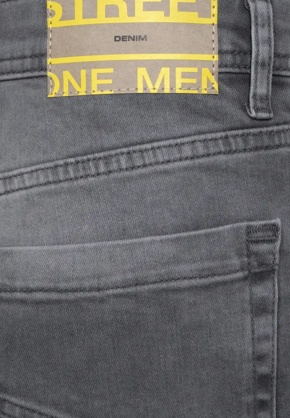 Slim Fit Jeans - grey denim random wash