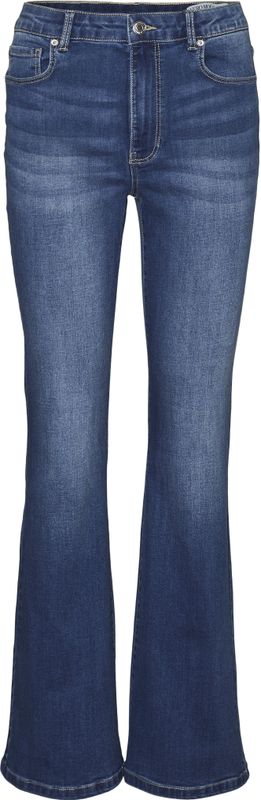 Flared Fit Jeans - Stonewash - High Rise