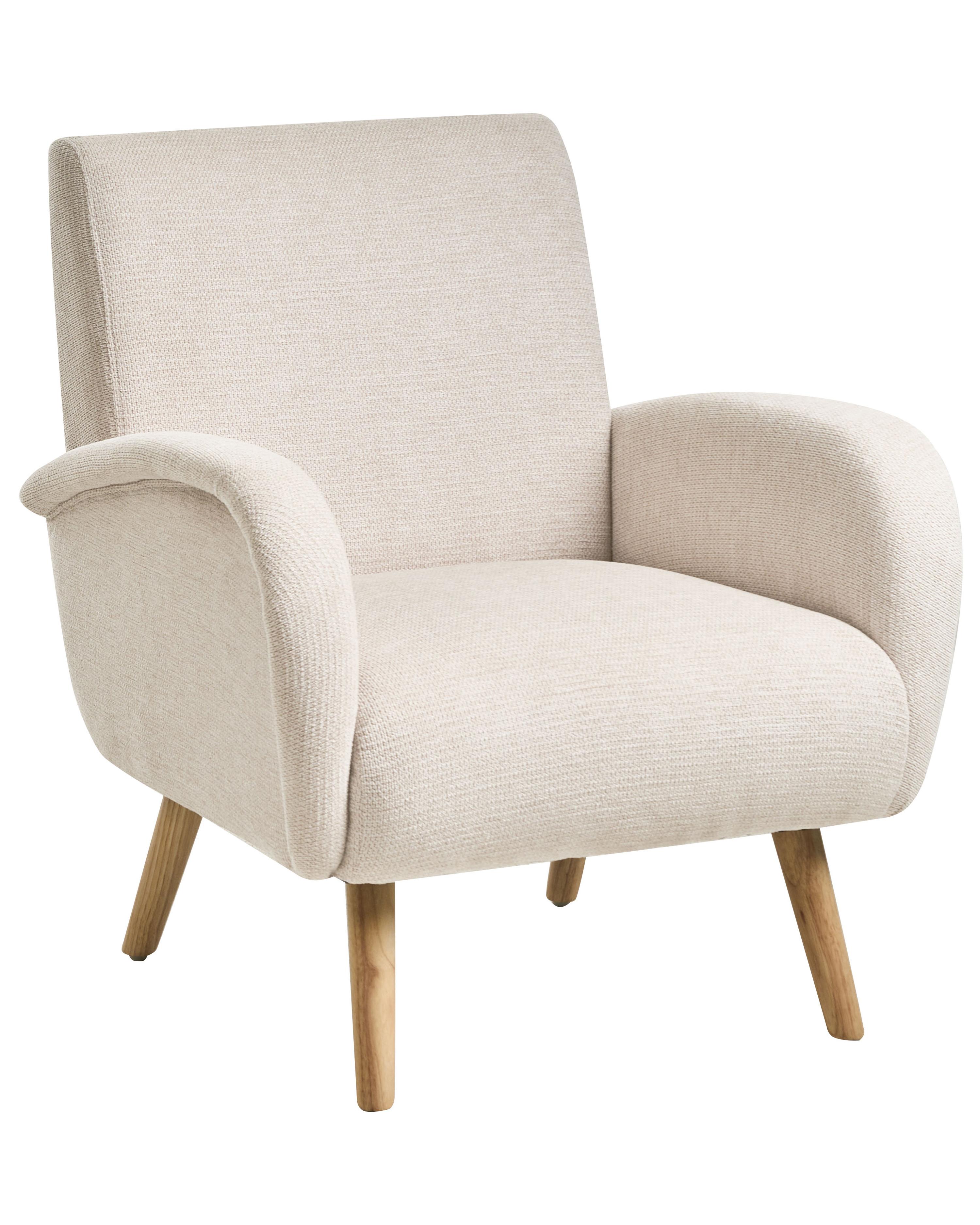 Fauteuil PLASSEN Stof Lichtbeige