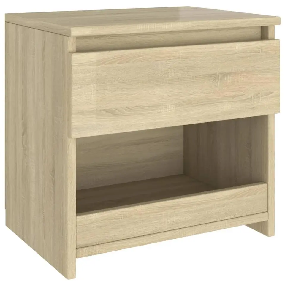 vidaXL - Nachtkastje - Bruin - Bewerkt hout