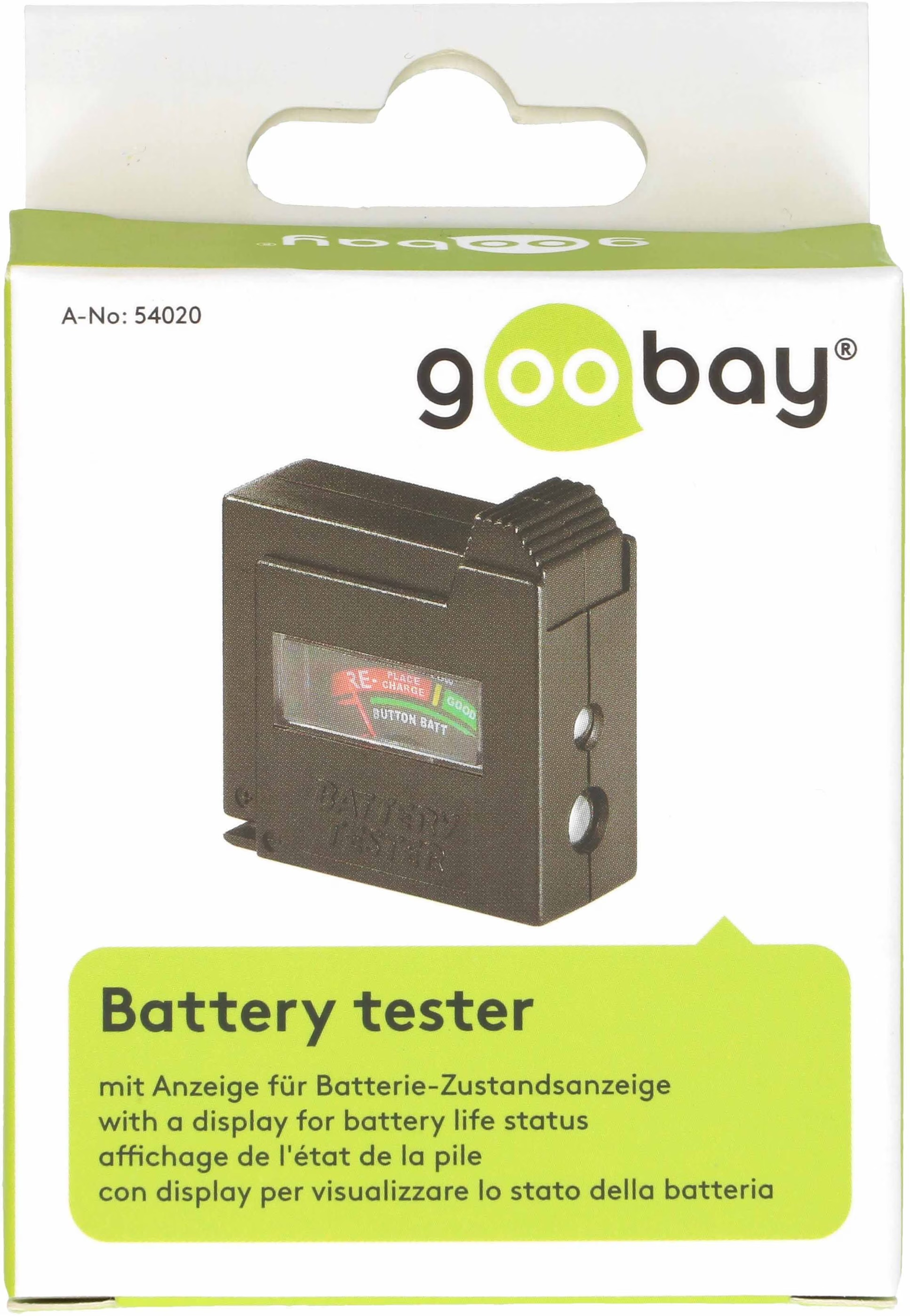 Akku / Batterie Tester Prüfer Analog Anzeige für Typ AA / AAA / C / D / E / N / Knopfzellen