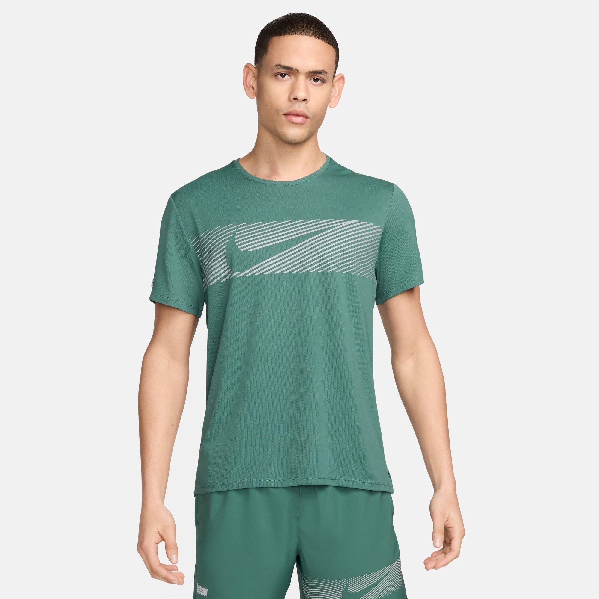 Nike Miler Flash Mens Dri FIT UV Short Sleeve Running Top