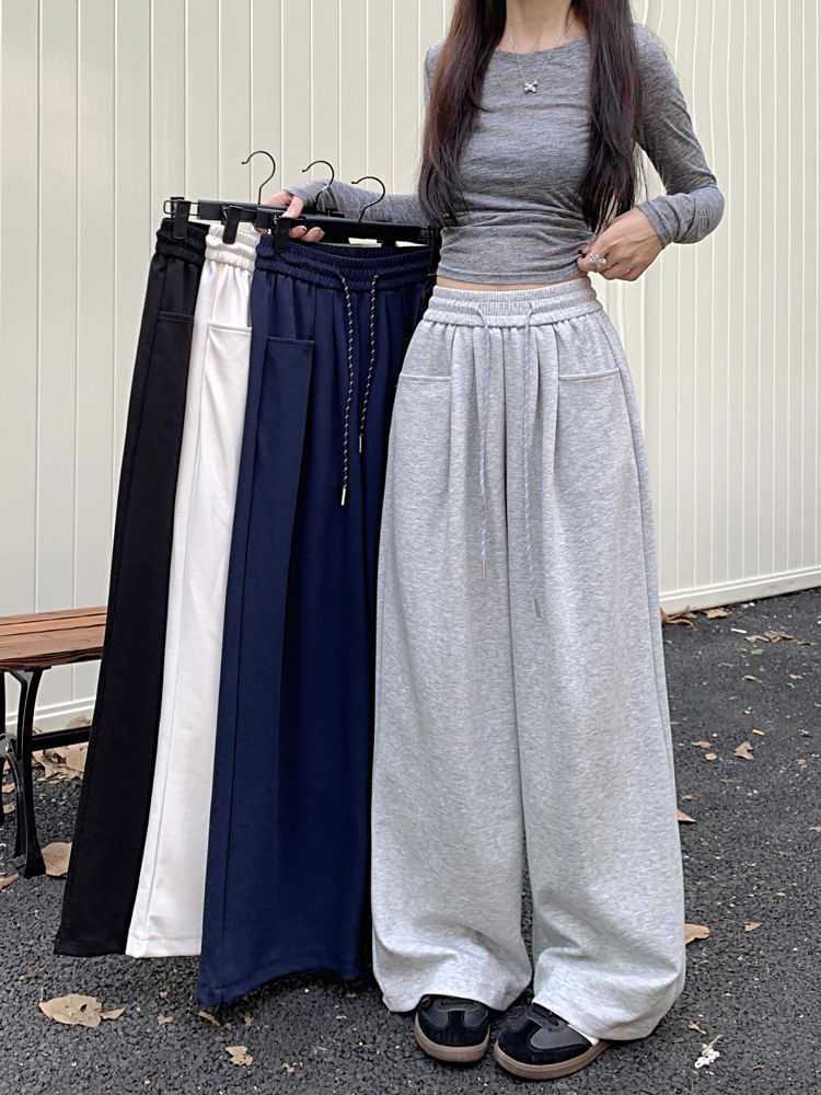 Essere - Wijde joggingbroek met trekkoord in de taille